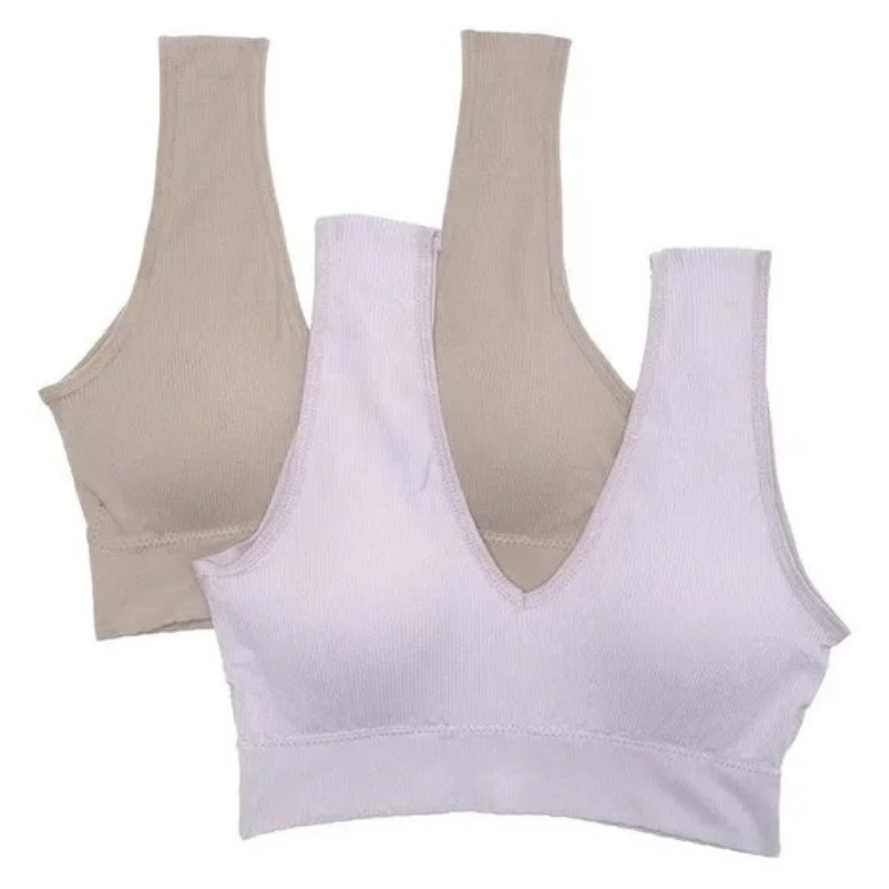 Comfort by Real Seamless Plunge Bra - Pack of 2 in Lilac/Grey